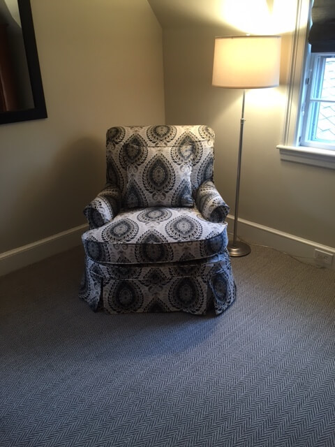 chair with custom cushions