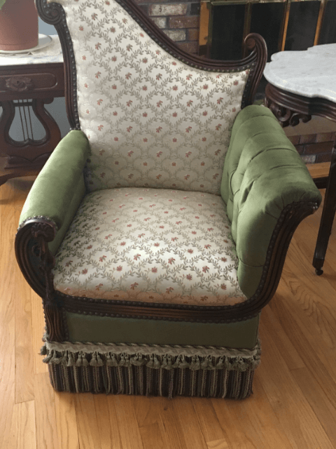 Marching chairs upholstery circa 1850