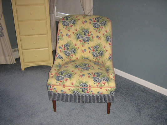 Custom Upholstered Slipper Chair Custom Upholstered Slipper Chair