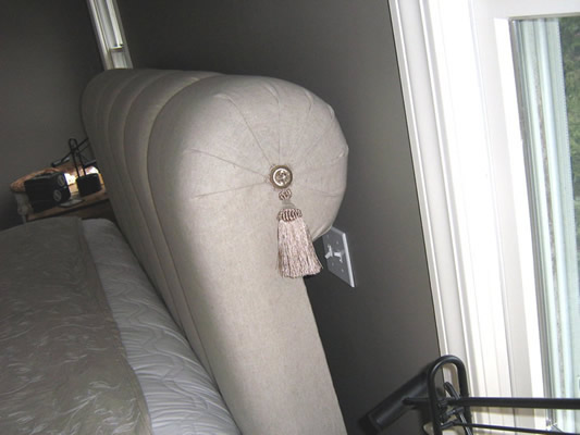 Custom Upholstered Headboard Detail