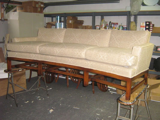 Upholstered Kidney Sofa