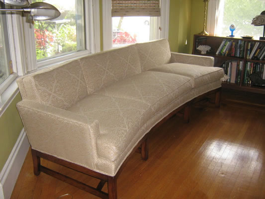 Upholstered Kidney Sofa