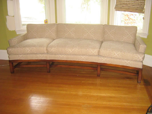 Upholstered Kidney Sofa