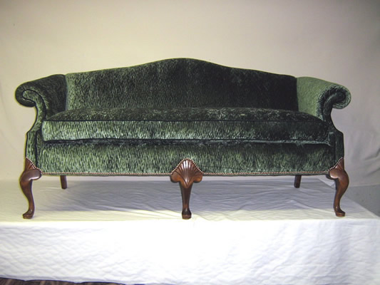 Custom Upholstered Antique Couch Custom Upholstered Antique Couch