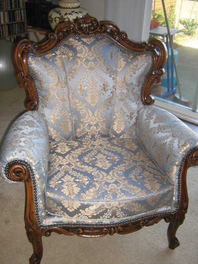 Custom Upholstered Antique Chair Custom Upholstered Antique Chair