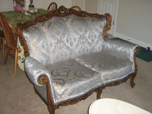 Custom Upholstered Antique Sofa Custom Upholstered Antique Sofa